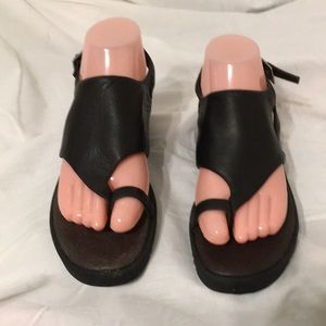 OS inspired SOLES Black Sandals. Like new